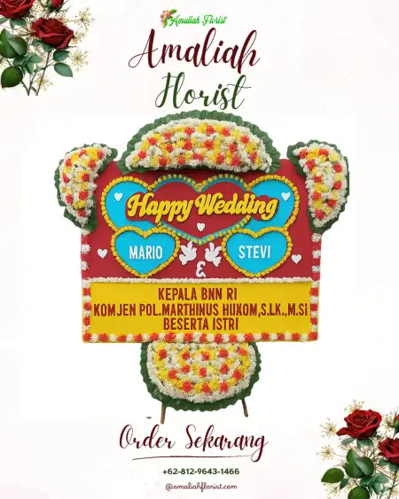 Papan Bunga Pernikahan Madat